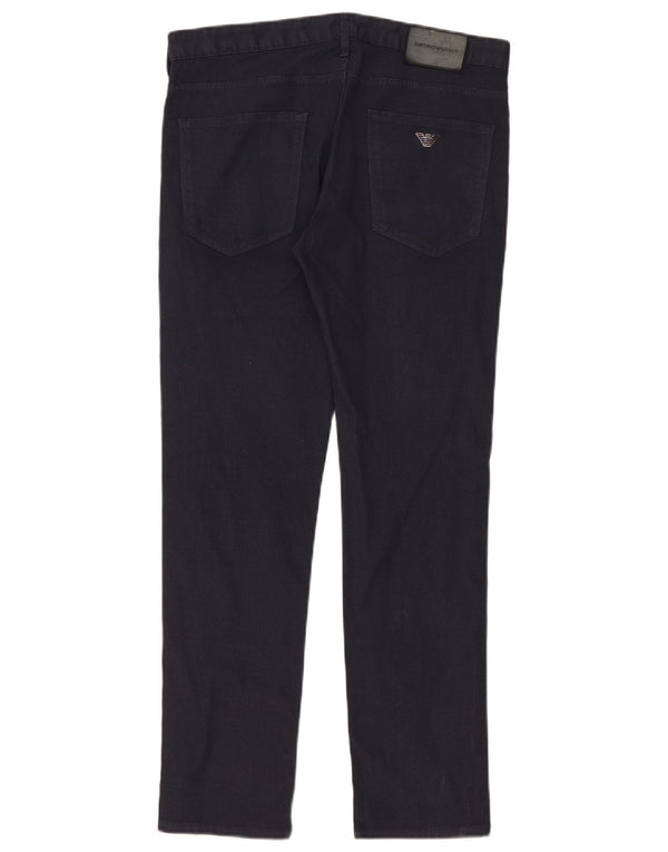 Pantaloni casual slim da uomo Emporio Armani W32 L30 Blu Navy