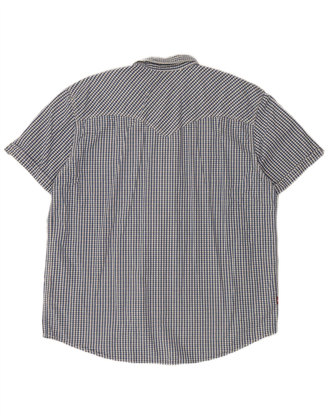 Camicia Levi's da uomo a maniche corte vestibilità standard 2XL Blu a quadri in cotone classico