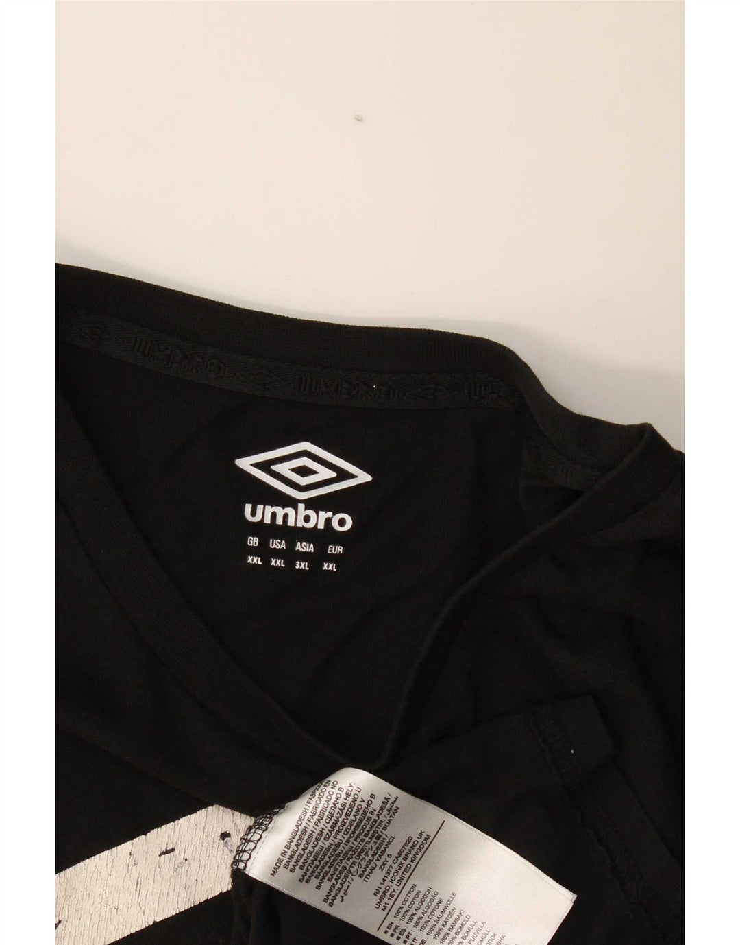 T-shirt grafica da uomo Umbro Top 2XL cotone nero
