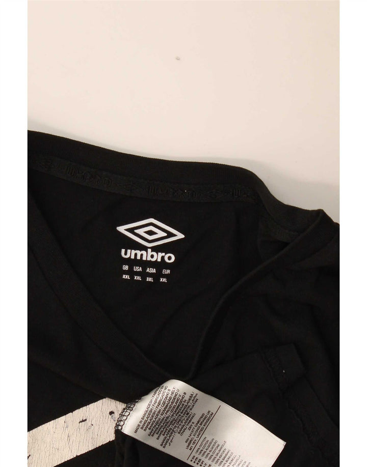 T-shirt grafica da uomo Umbro Top 2XL cotone nero