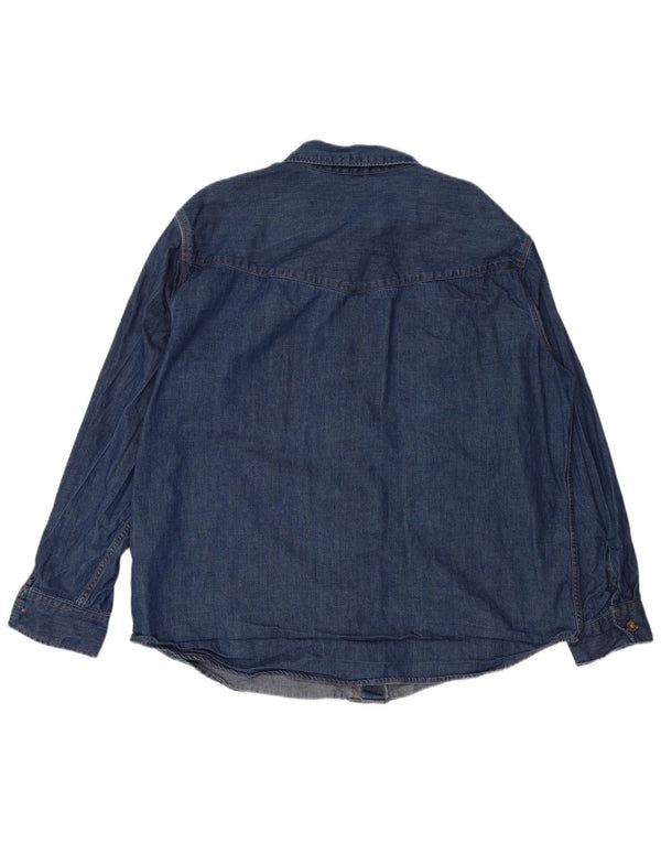 LEVI'S Camicia in denim dalla vestibilità rilassata da uomo XL in cotone blu