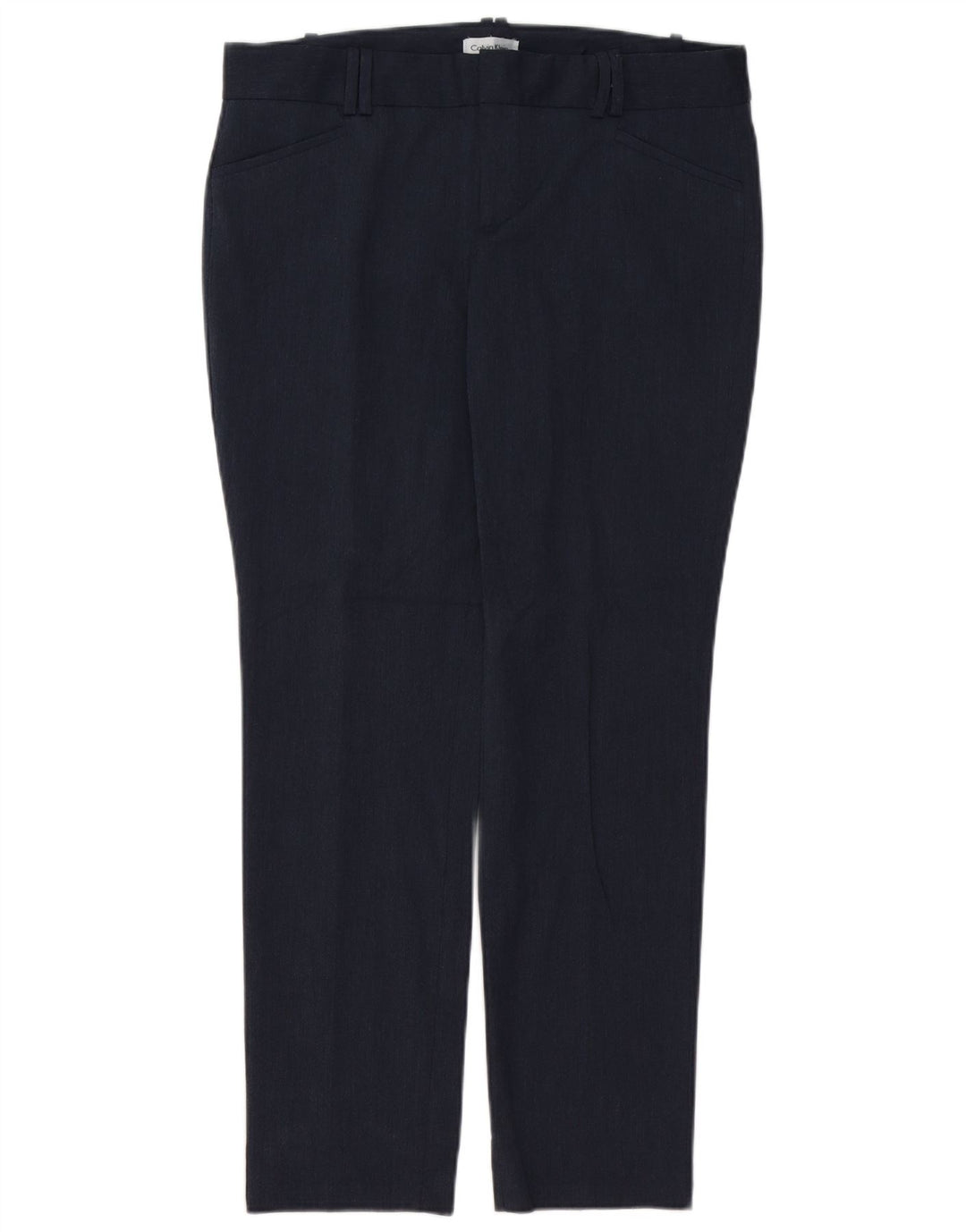CALVIN KLEIN Pantaloni casual slim da donna US 10 Large W36 L29 Blu navy