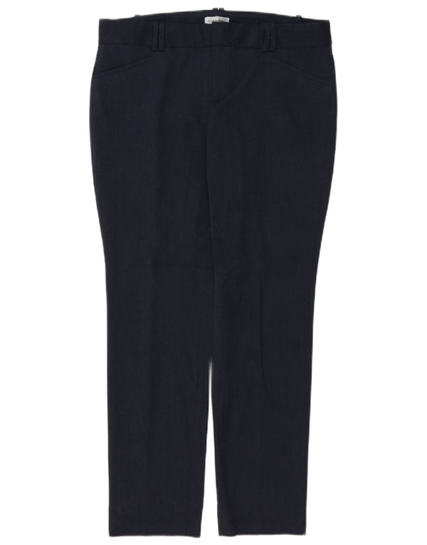 CALVIN KLEIN Pantaloni casual slim da donna US 10 Large W36 L29 Blu navy