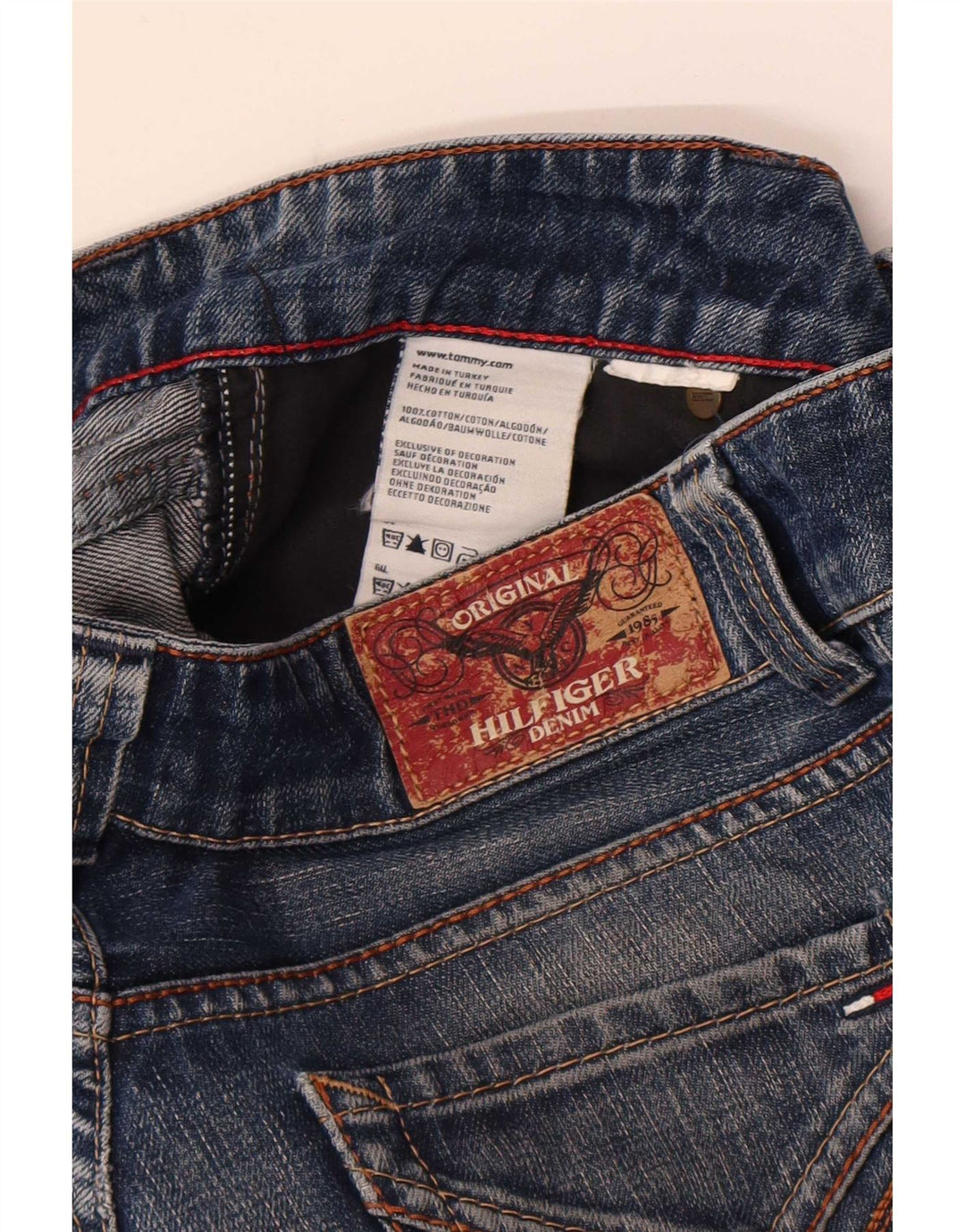Jeans bootcut da donna Tommy Hilfiger W28 L34 cotone blu