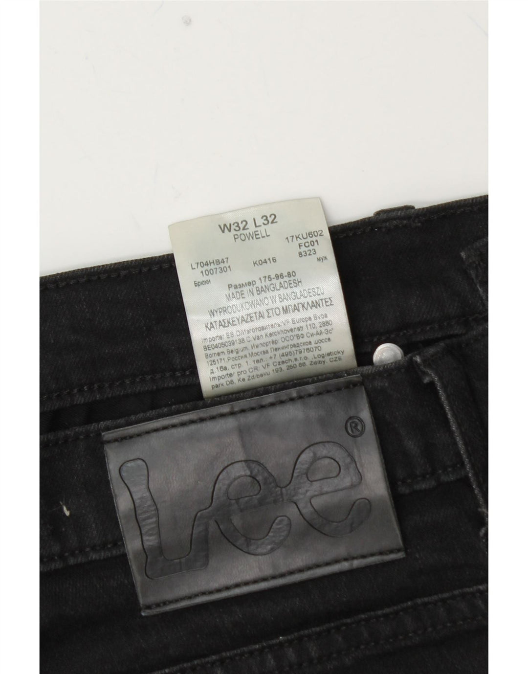 Jeans LEE Powell Slim da uomo W32 L30 in cotone nero