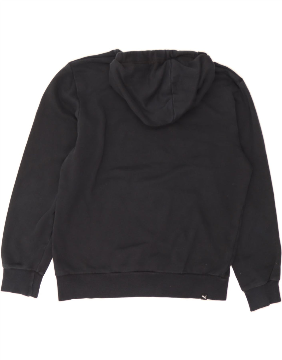 PUMA Mens Graphic Hoodie Jumper Small Black Cotton Vintage Puma and Second-Hand Puma from Messina Hembry 