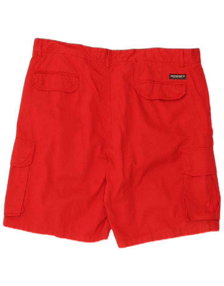 Pantaloncini cargo da uomo 40Weft W40 XL in cotone rosso