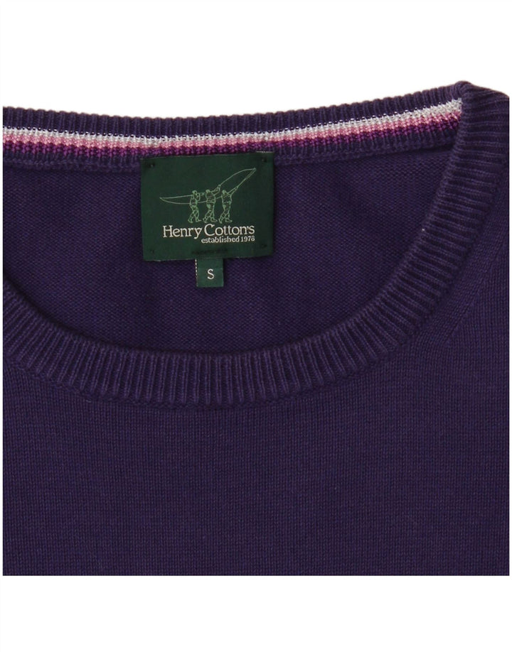 Maglione maglione girocollo da uomo Henry Cottons piccolo viola