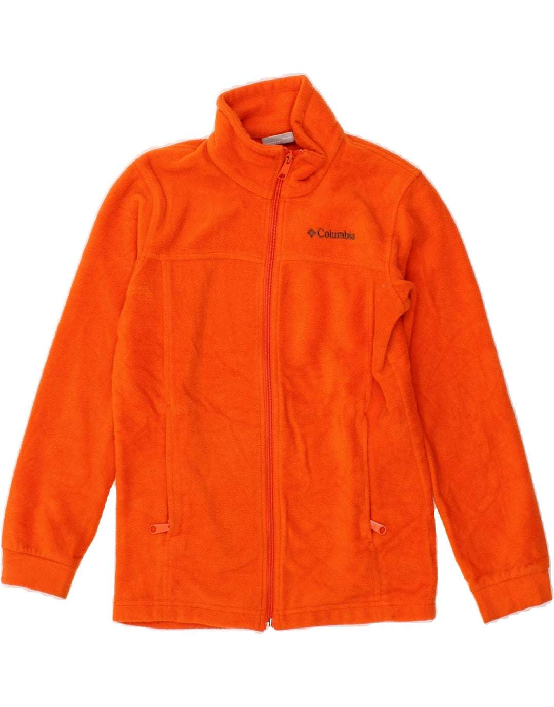 COLUMBIA Girls Fleece Jacket 10-11 Years Medium Orange Polyester Vintage Columbia and Second-Hand Columbia from Messina Hembry 