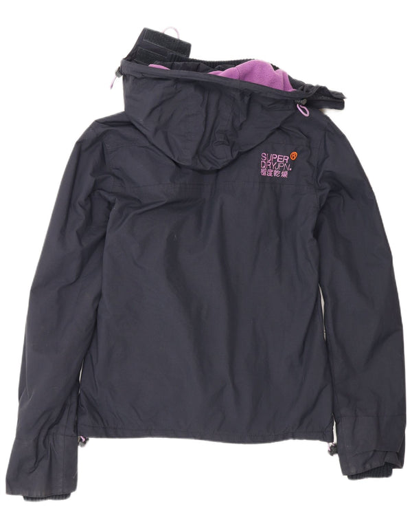 Giacca a vento con cappuccio da donna Superdry Windcheater UK 6 XS Blu navy