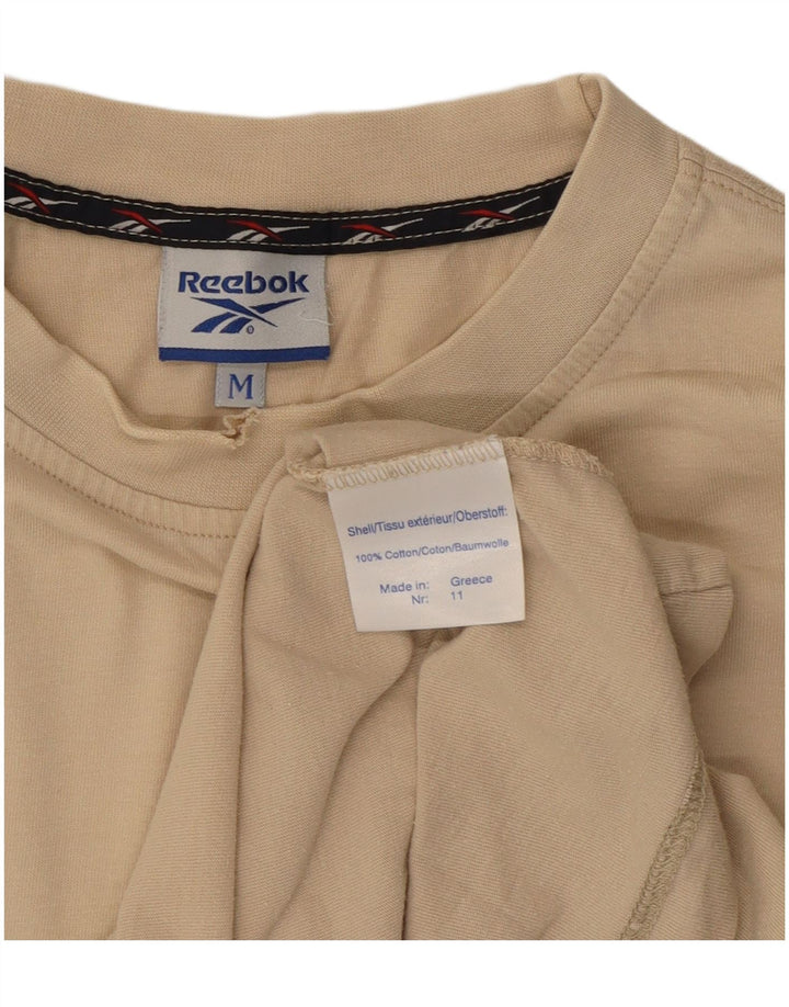 T-shirt Reebok da uomo in cotone beige medio