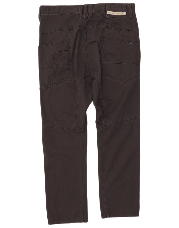 Pantaloni casual slim da uomo Jack & Jones W34 L25 poliestere nero