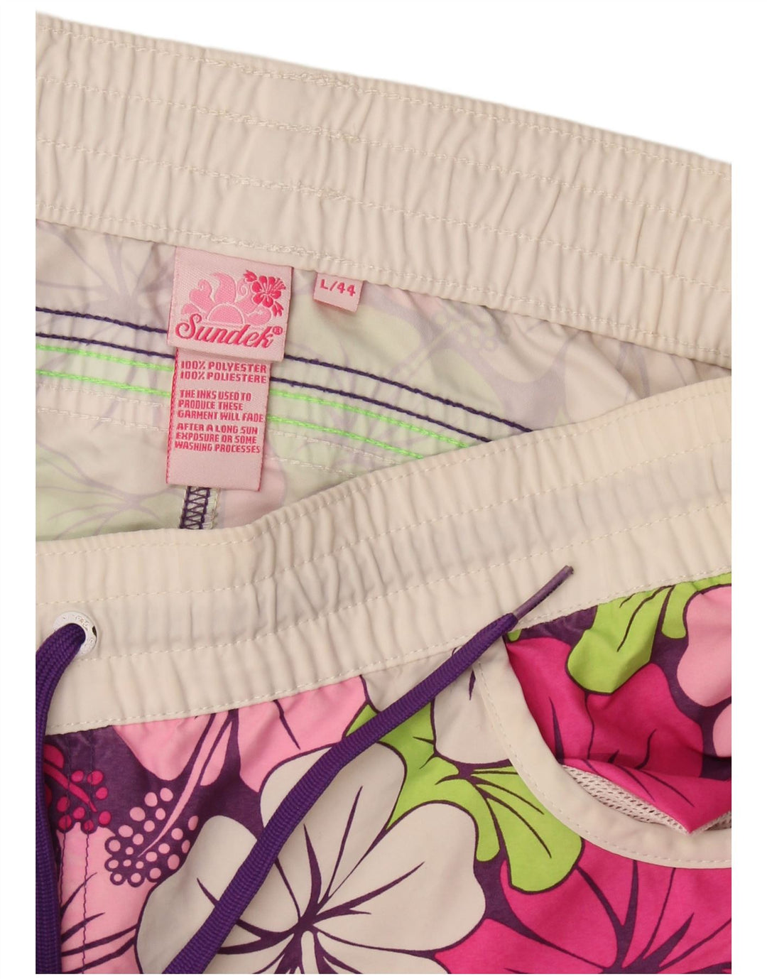 Pantaloncini da bagno da donna Sundek UK 16 Grande poliestere floreale multicolore