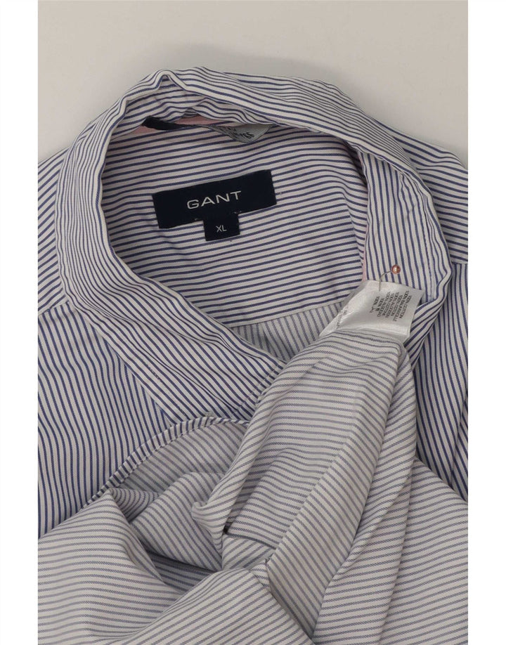 Camicia Gant Uomo XL Cotone Gessato Blu