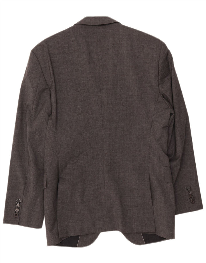 Giacca blazer da uomo a 2 bottoni HUGO BOSS EU 48 lana grigio medio