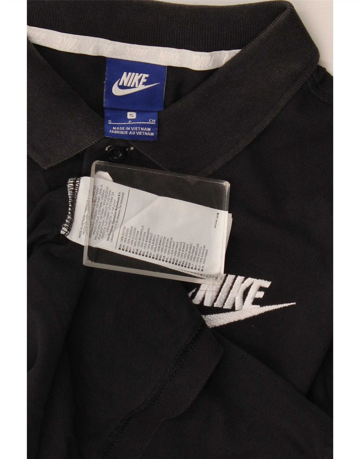 Polo Nike da uomo piccola in cotone nero