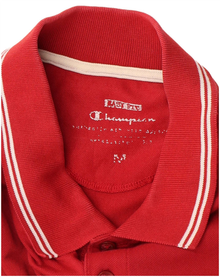 Polo da uomo Easy Fit Champion in cotone rosso medio