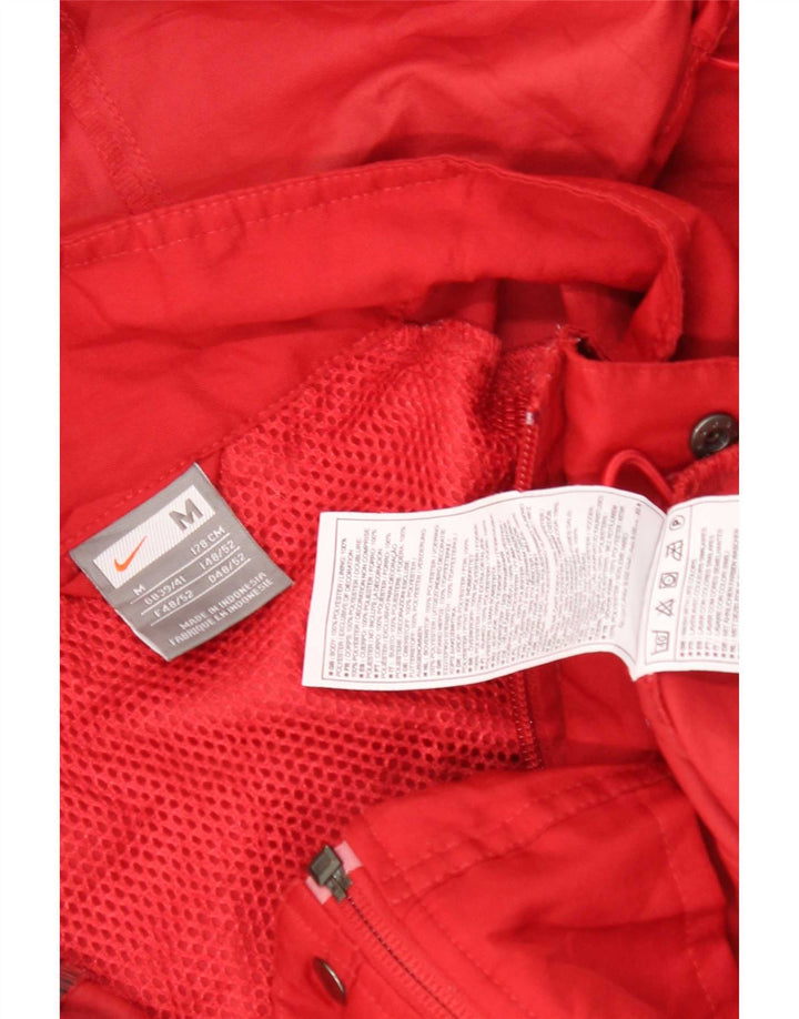 Giacca da tuta da uomo con cappuccio Nike, giacca in poliestere color block rosso medio