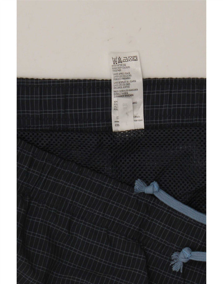 Pantaloncini da bagno Marks & Spencer da uomo Blue Harbour, grandi quadri blu navy