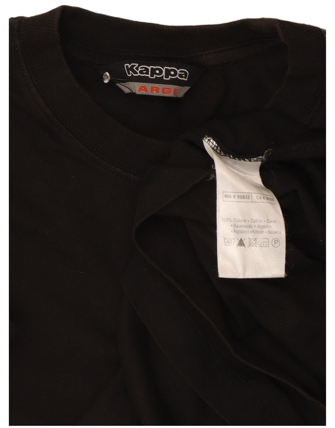 T-shirt uomo Kappa Top Large Nera in cotone