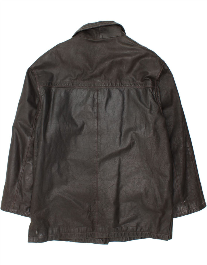 Cappotto in pelle da uomo ROUTE 66 UK 46 3XL Pelle nera