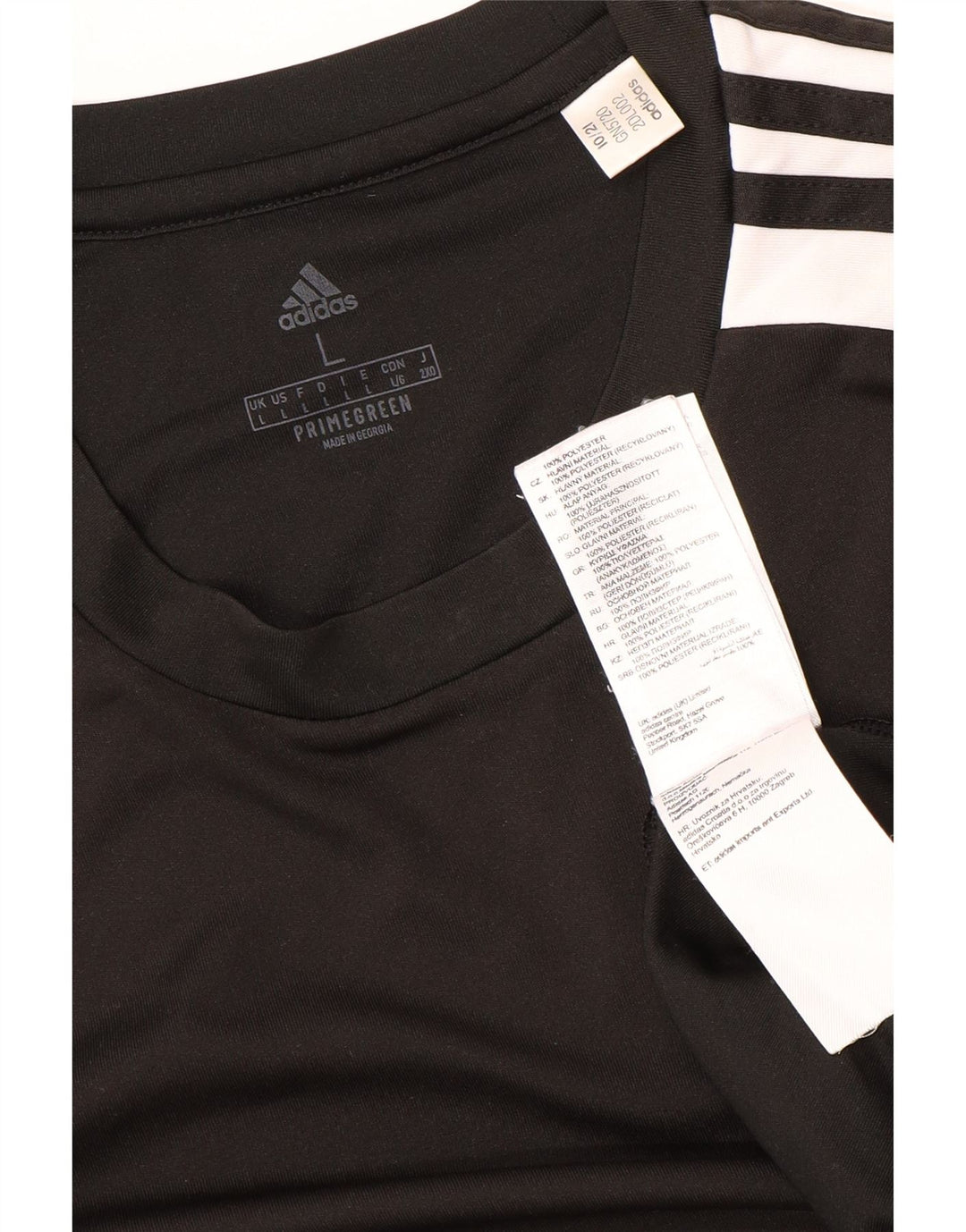 T-shirt ADIDAS da uomo Aeroready, grande, in poliestere nero