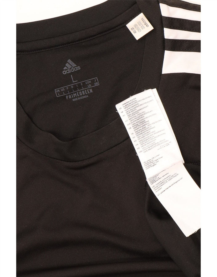 T-shirt ADIDAS da uomo Aeroready, grande, in poliestere nero