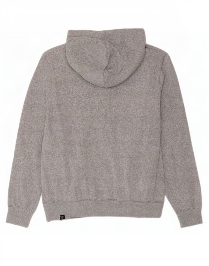 Felpa con cappuccio grafica Jordan da uomo in cotone chiazzato grigio medio