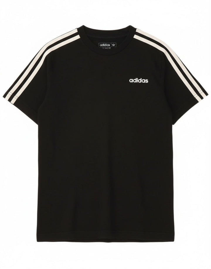 T-shirt Adidas da ragazzo Top 11-12 anni in cotone nero
