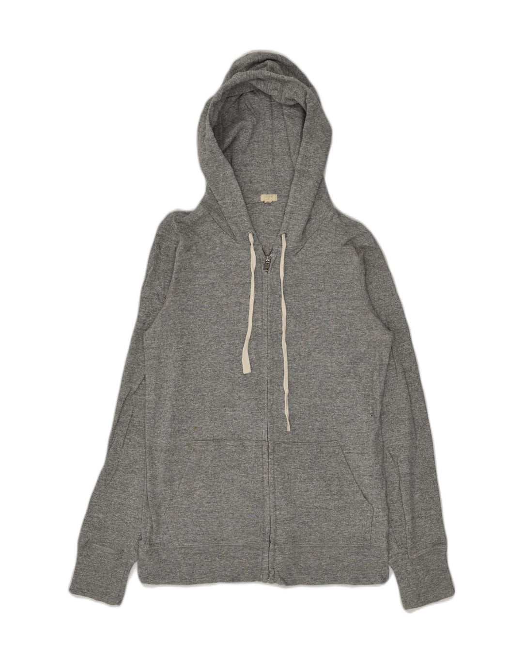 J. CREW Womens Zip Hoodie Sweater UK 8 Small Grey Cotton | Vintage J. Crew | Thrift | Second-Hand J. Crew | Used Clothing | Messina Hembry 