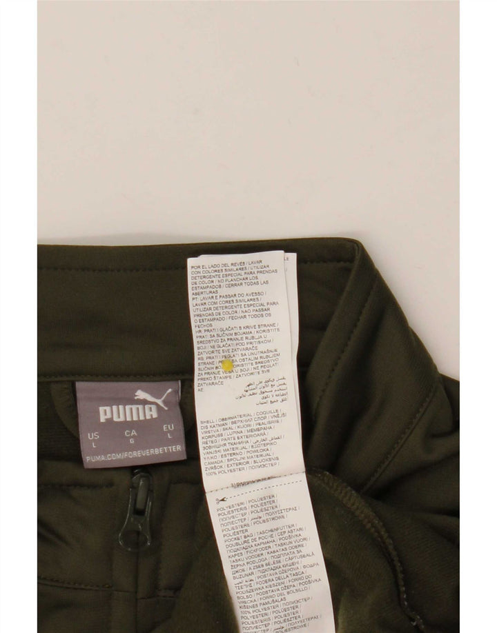 Giacca da ginnastica da uomo Puma Large in poliestere kaki