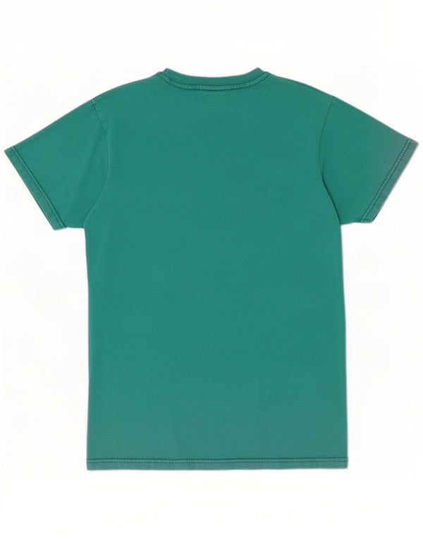 Diesel Womens Graphic T-Shirt Top UK 14 Medium Green Cotton