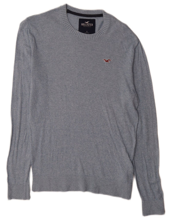 Maglione Hollister da uomo con scollo a barca piccolo in cotone blu