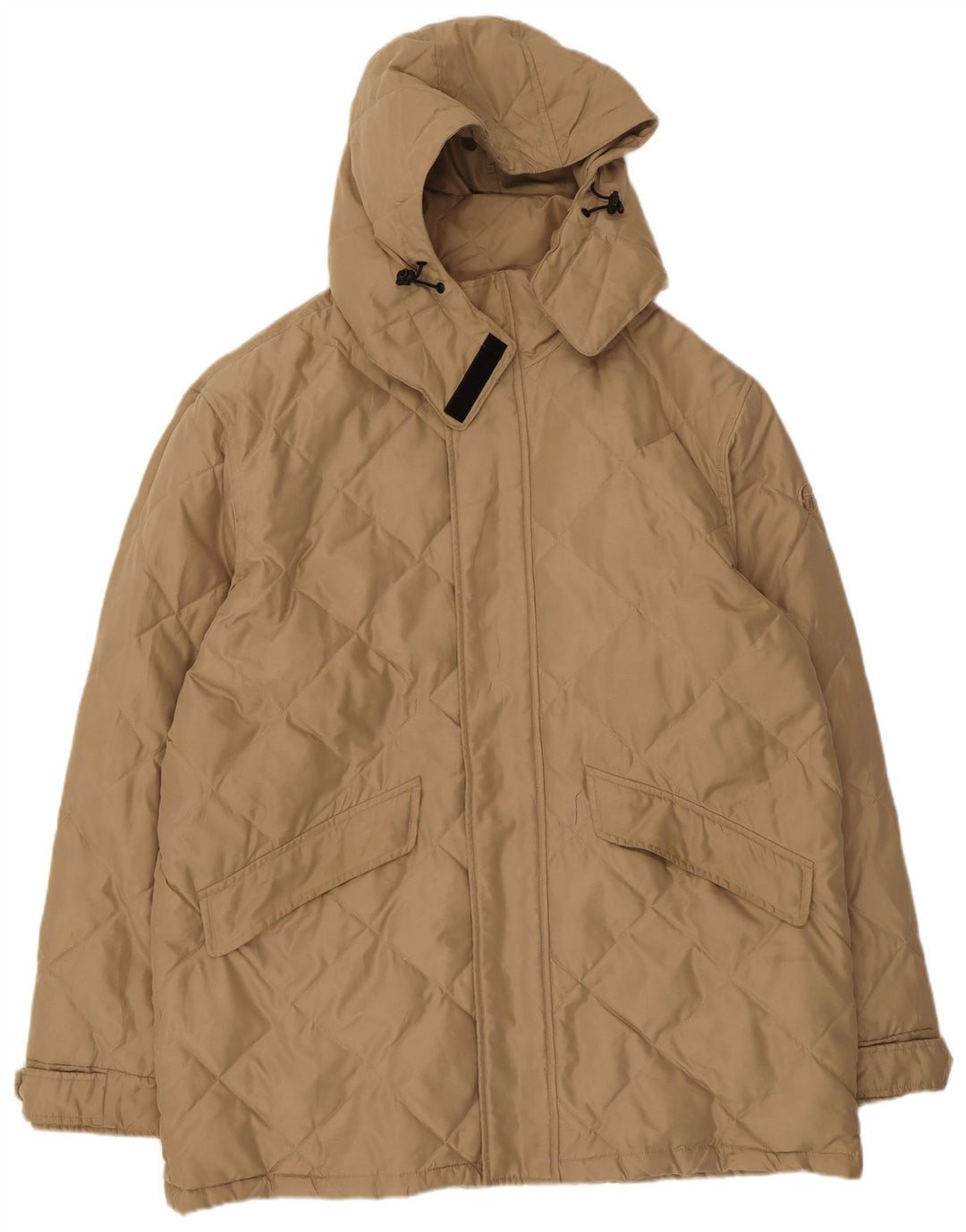 Giacca trapuntata con cappuccio da uomo Sergio Tacchini UK 44 2XL Poliestere beige
