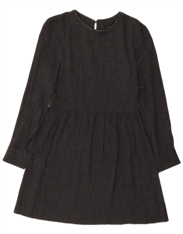 Abito a trapezio a maniche lunghe da donna Zara UK 10 piccolo grigio