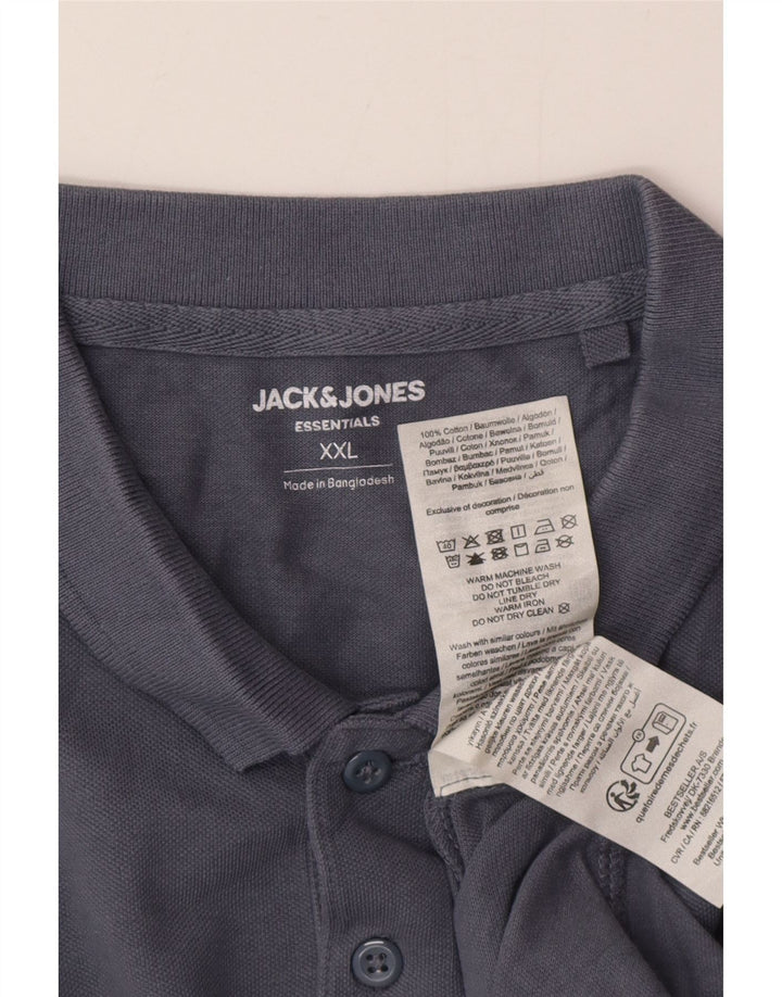Polo da uomo Jack & Jones 2XL in cotone blu navy