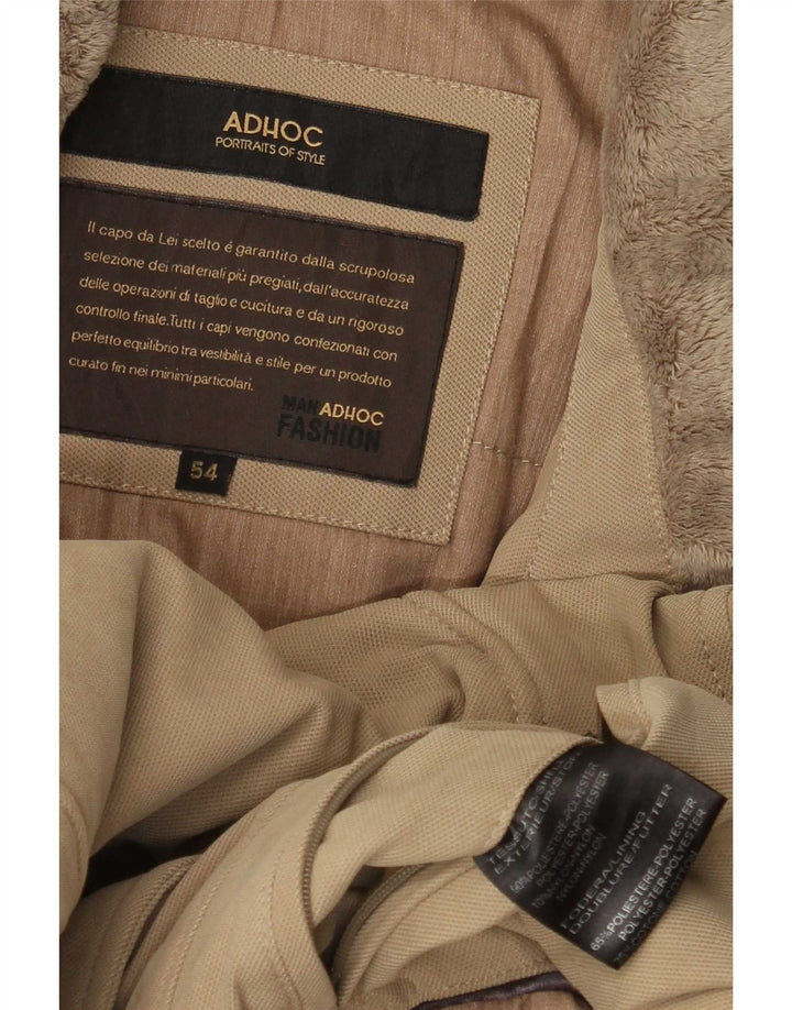 Giacca imbottita con cappuccio da uomo Adhoc IT 54 2XL Poliestere beige