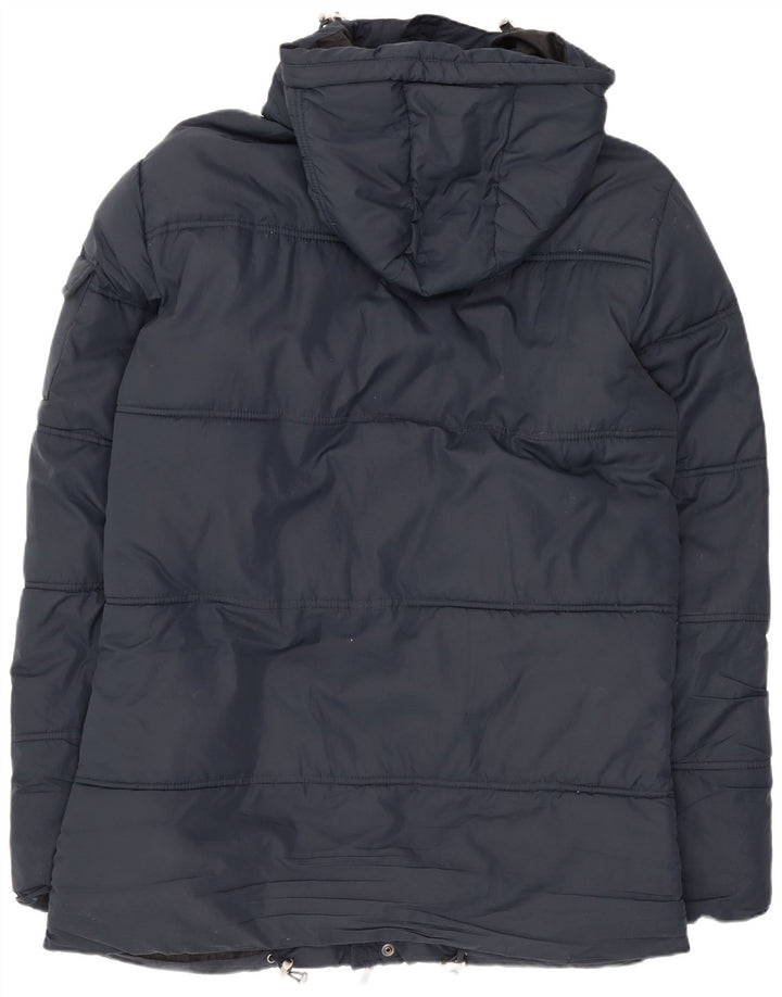 Giacca imbottita con cappuccio da uomo Lotto UK 44 2XL poliestere blu navy