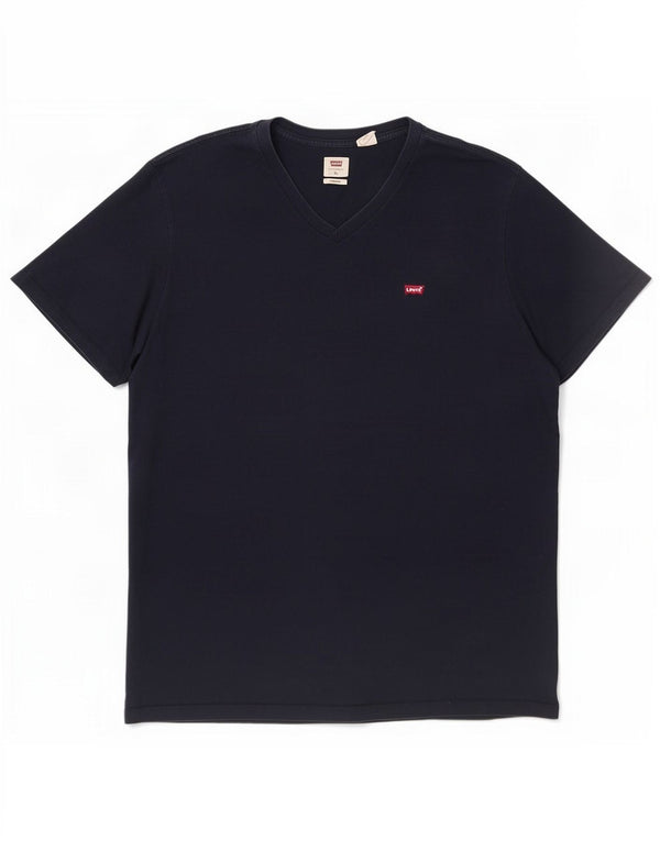 Levi's T-shirt standard da uomo Top XL Blu navy in cotone