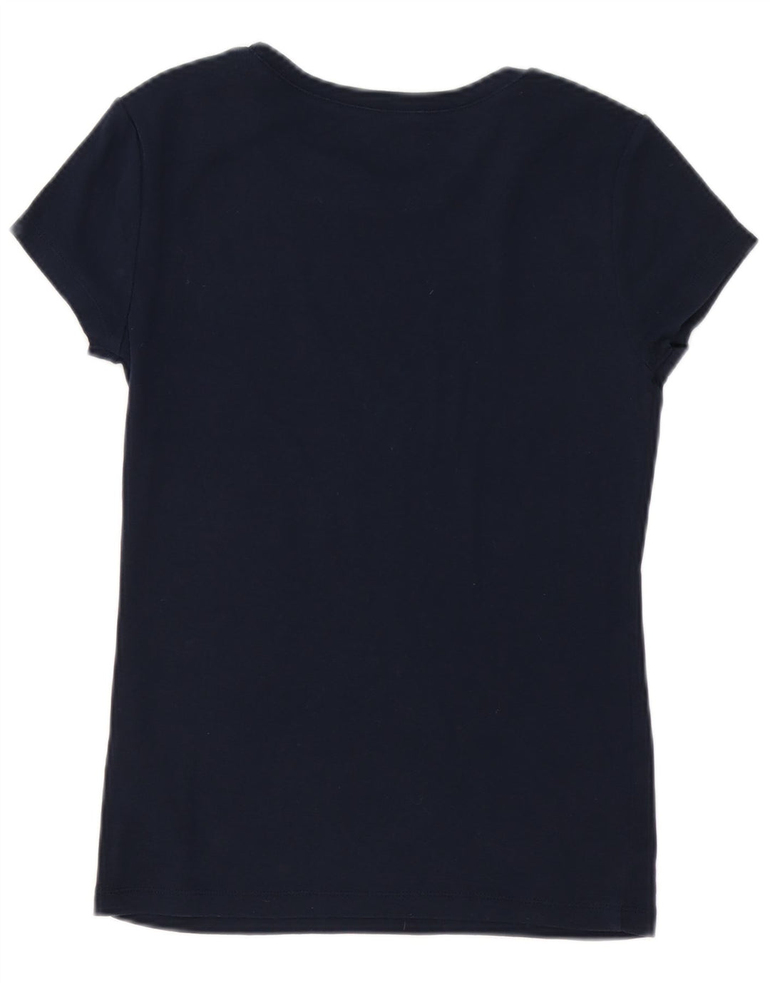 TOMMY HILFIGER T-shirt da donna Top UK 12 medio cotone blu navy