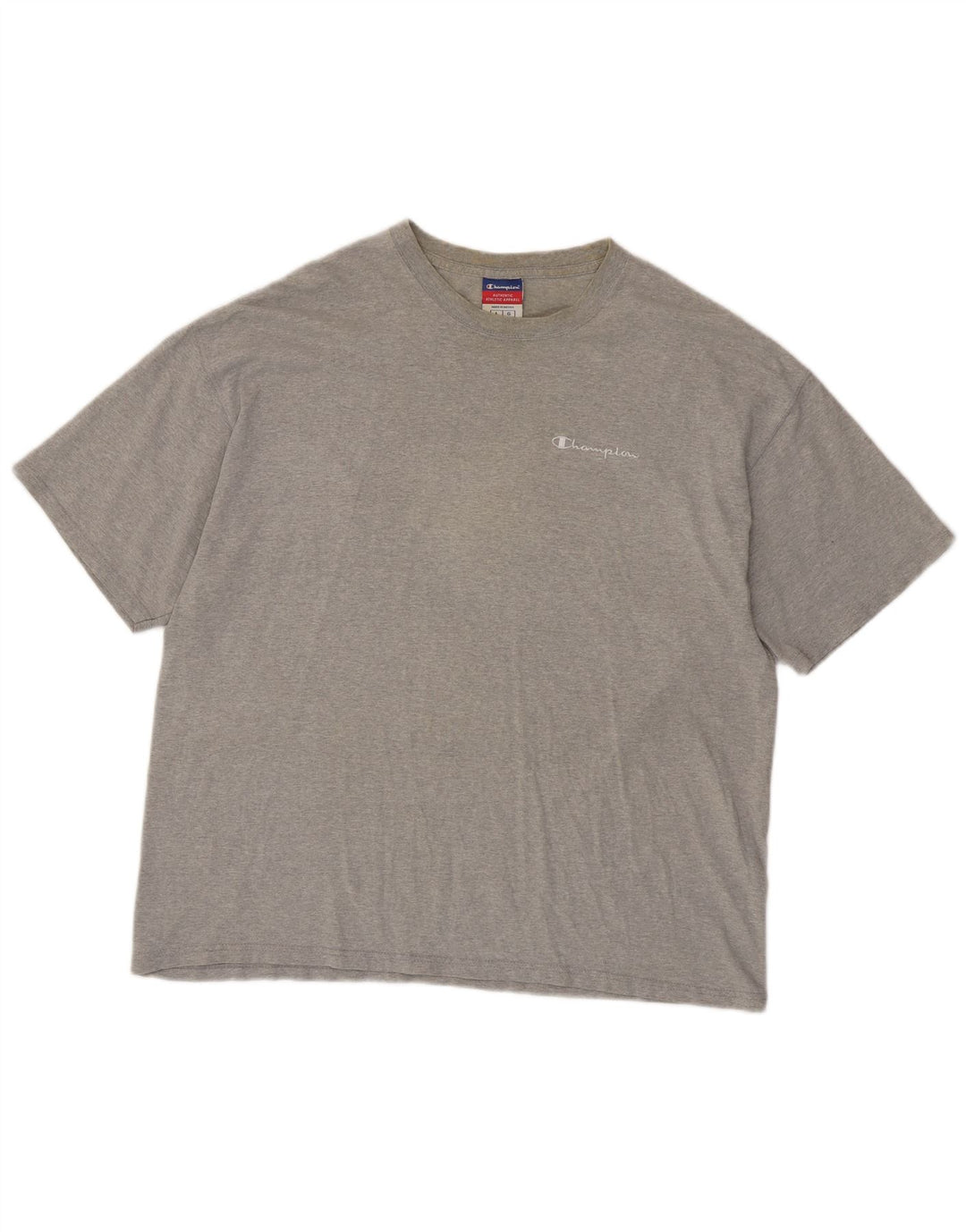 T-shirt da uomo CHAMPION Top grande in cotone chiazzato grigio