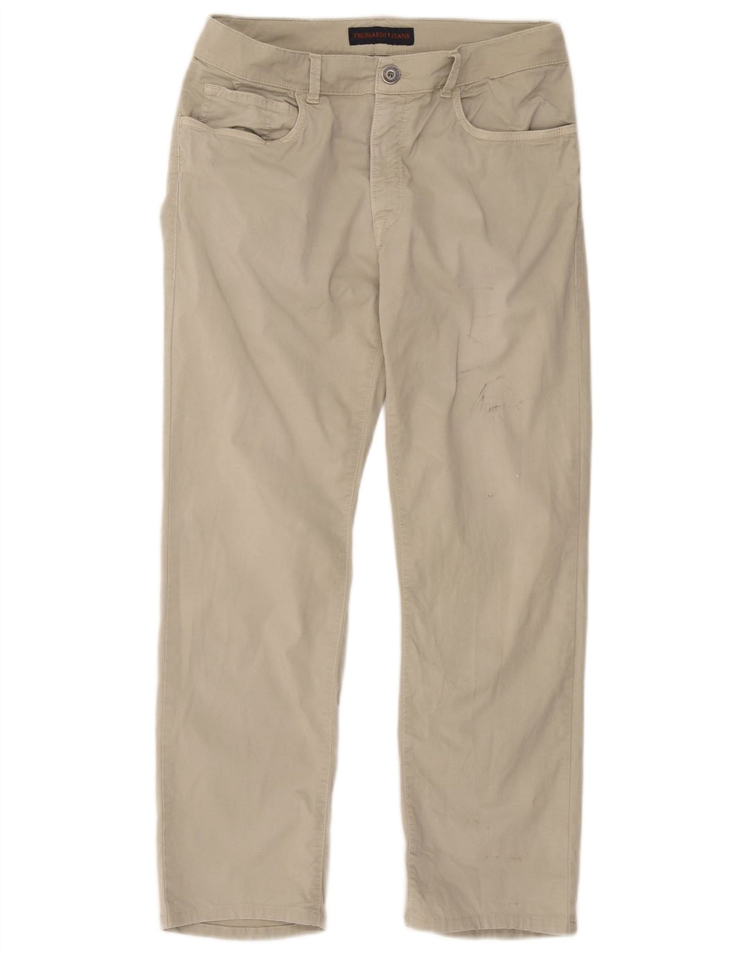 Pantaloni Casual Dritti Uomo Trussardi W34 L26 Grigi