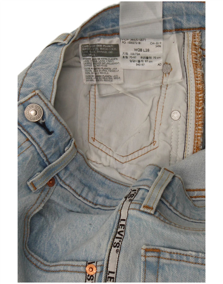 Jeans dritti con grafica Levi's 501 da donna W28 L28 in cotone blu