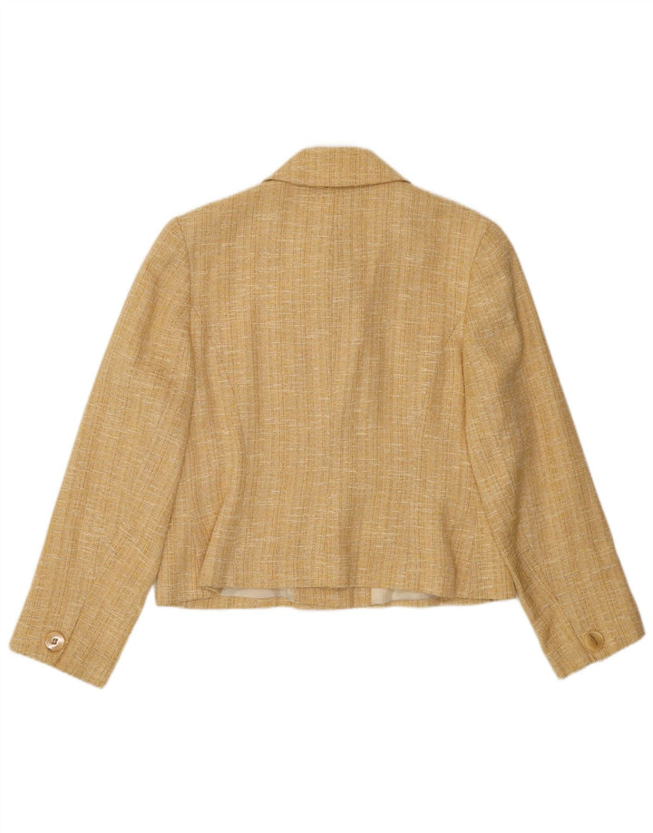 WALLIS Giacca blazer da donna Petite Crop a 4 bottoni UK 12 Beige medio