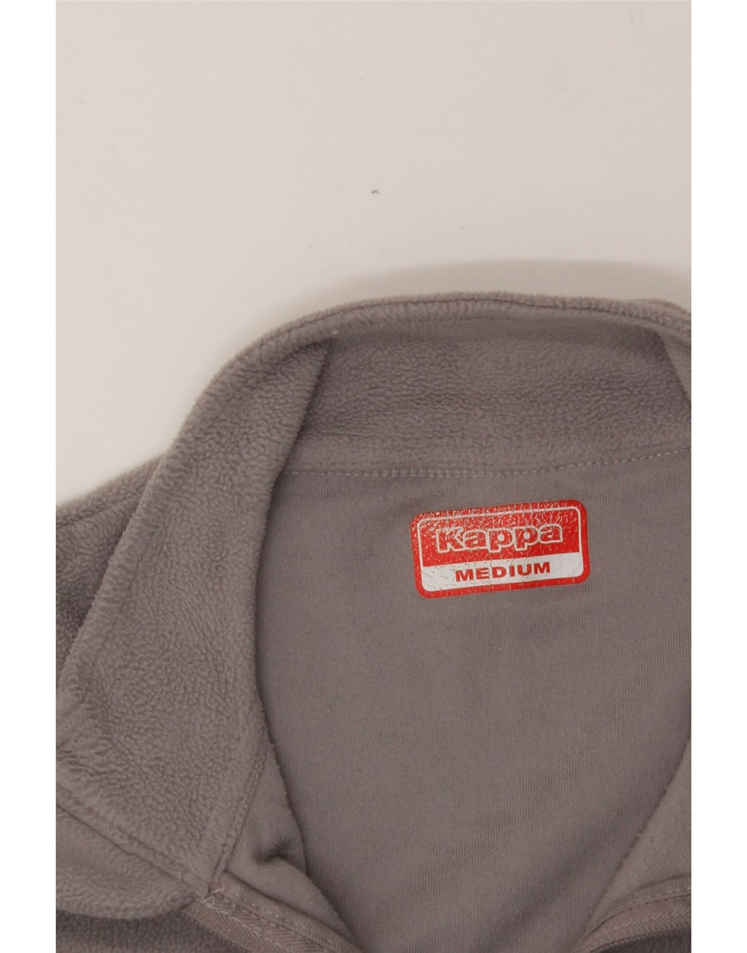 KAPPA Mens Zip Neck Fleece Jumper Medium Grey Vintage Kappa and Second-Hand Kappa from Messina Hembry 