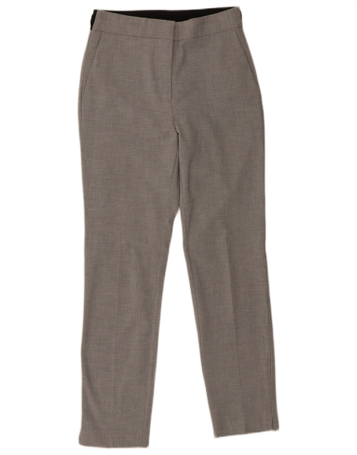 Pantaloni chino slim da donna Zara piccoli W26 L27 poliestere grigio