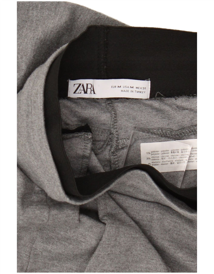 Pantaloni da tuta corti da uomo Zara in poliestere color block grigio medio