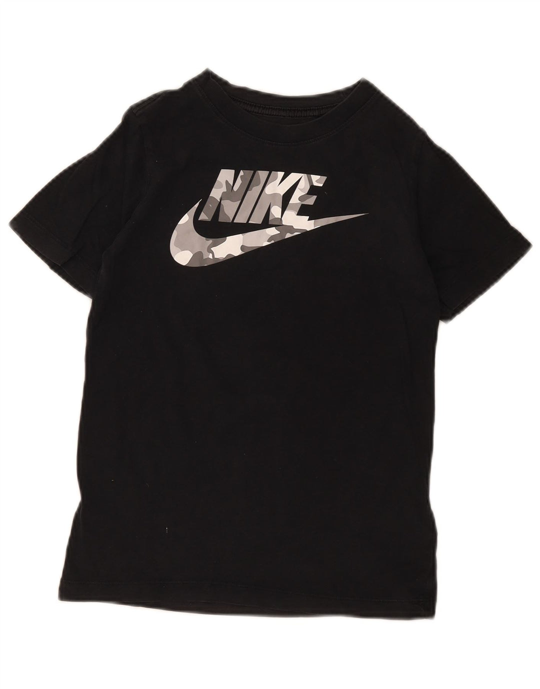 T-shirt grafica da ragazzo Nike Top 10-11 anni cotone nero medio