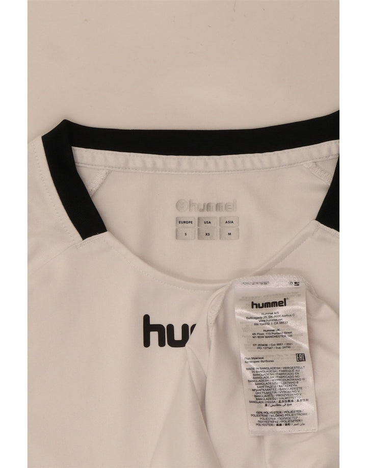 HUMMEL Mens Graphic T-Shirt Top Small White Colourblock Polyester Vintage Hummel and Second-Hand Hummel from Messina Hembry 