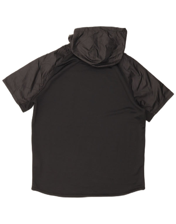 Under Armour T-shirt grafica da uomo con cappuccio Top Large Black Colourblock